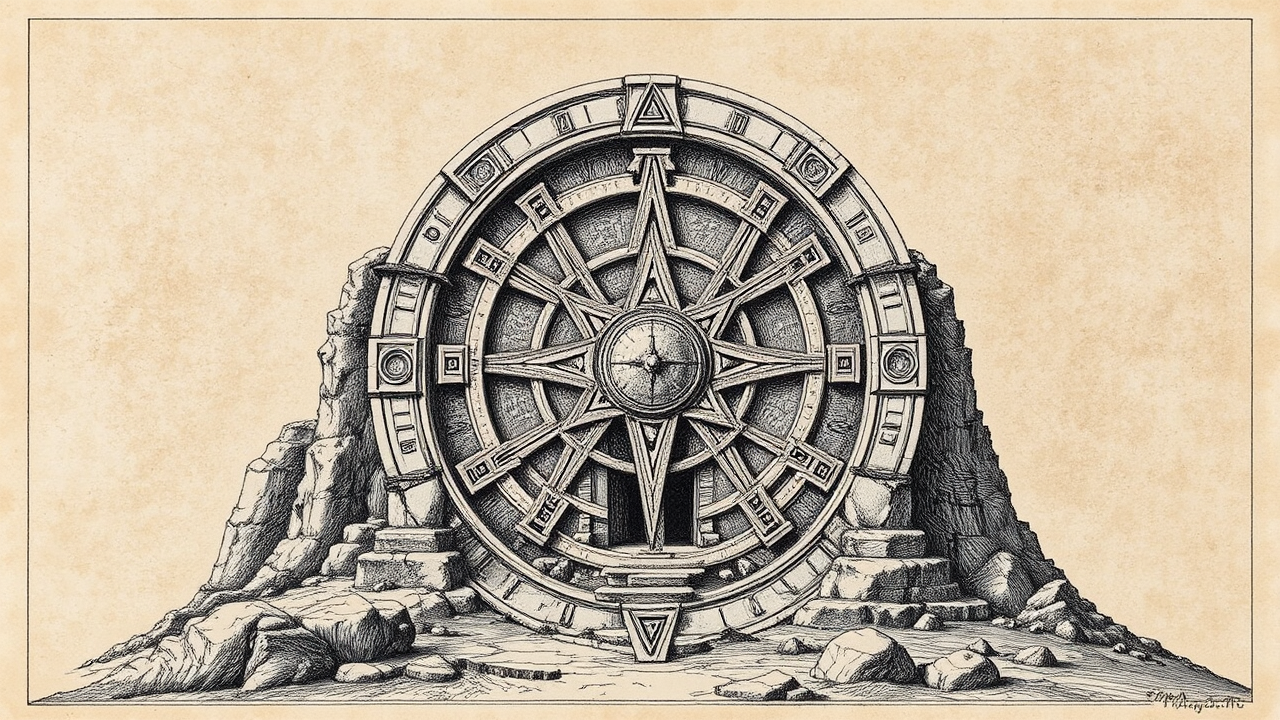 Ancient marine creature drawing.