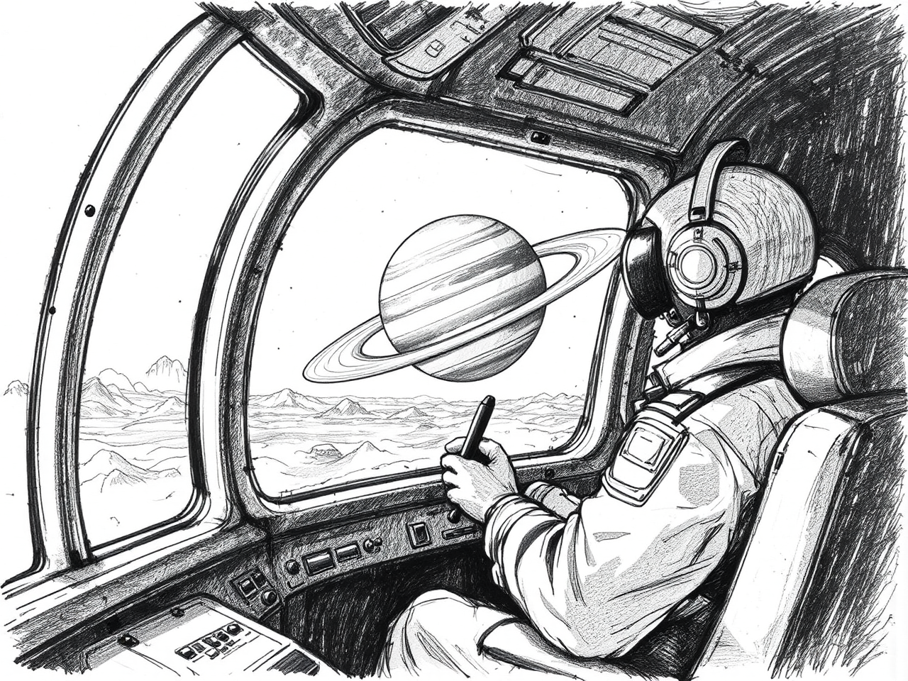 Pilot at helm with