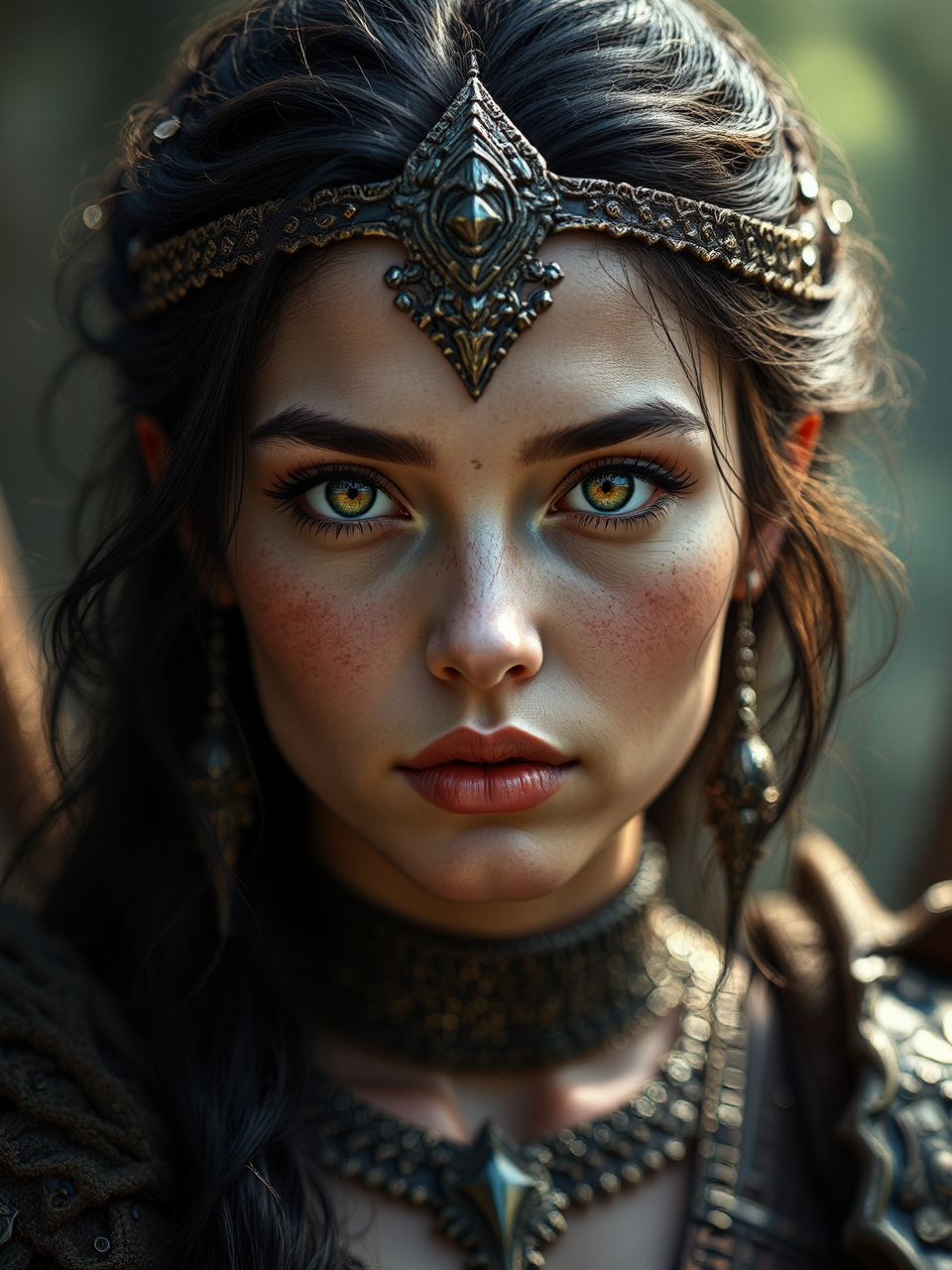 Dark-haired Scythian warrior woman.