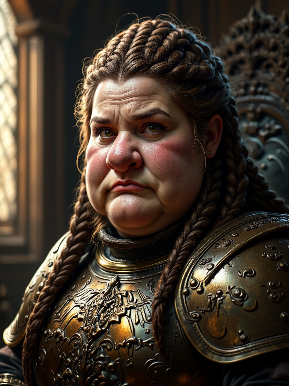 Chubby female dwarf queen