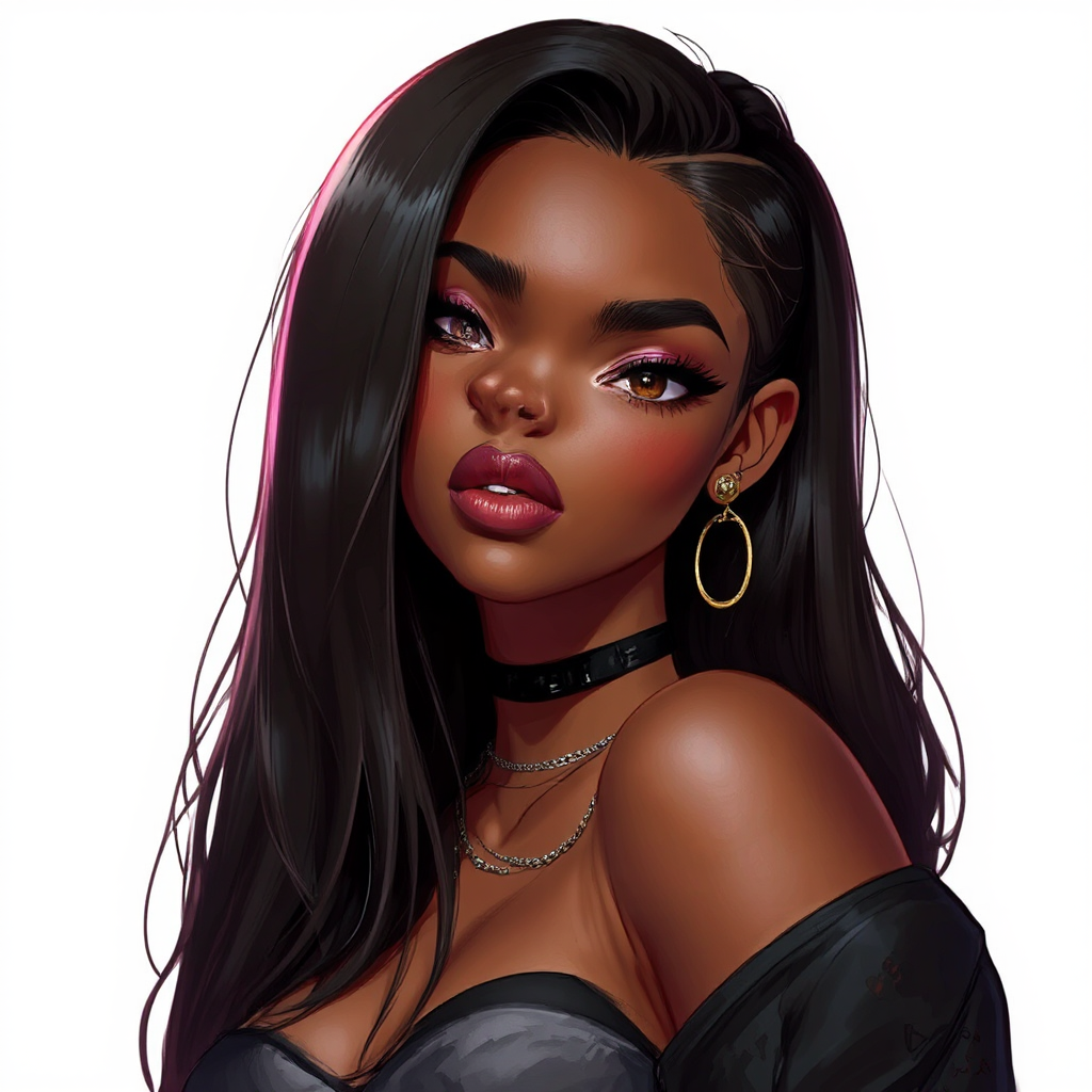 Female rapper in vector