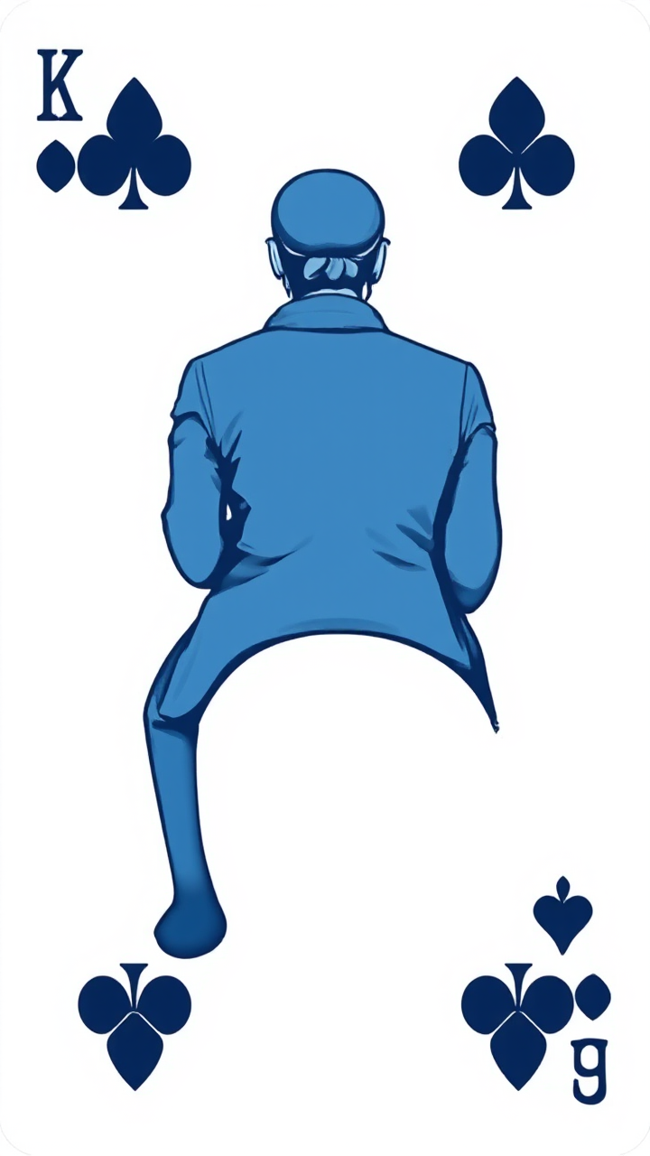 Playing card with symmetrical