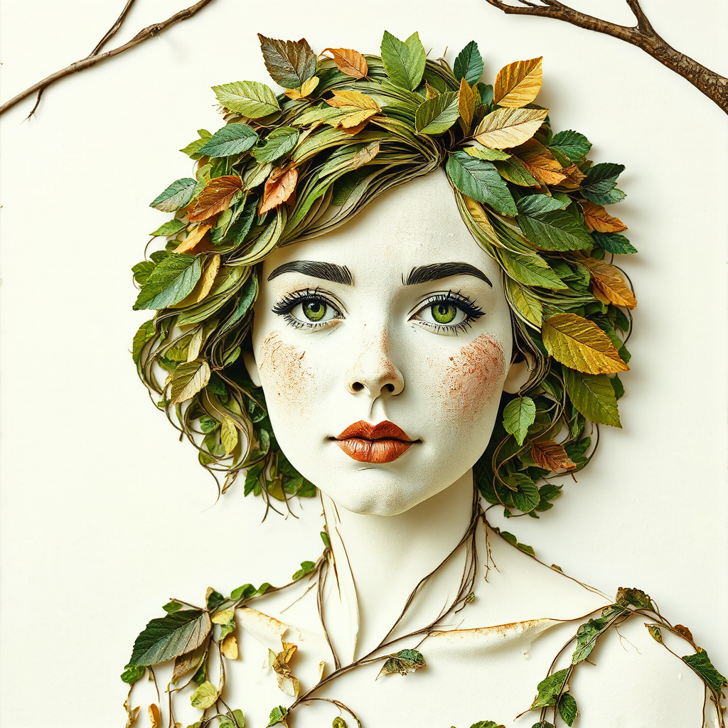 Woman statue made of