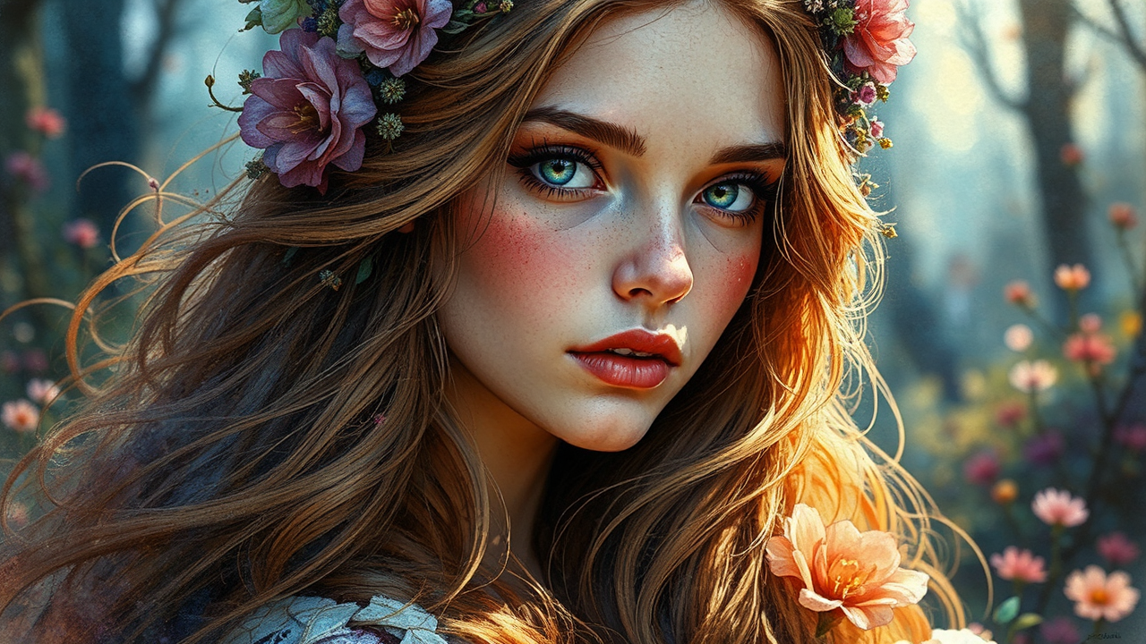 Medieval princess with long