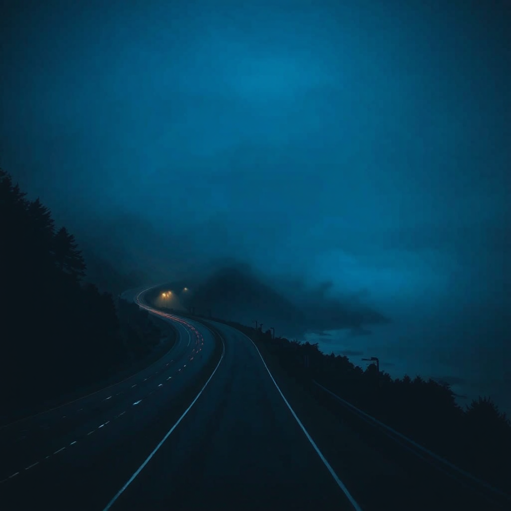 Gloomy dark Pacific Coast