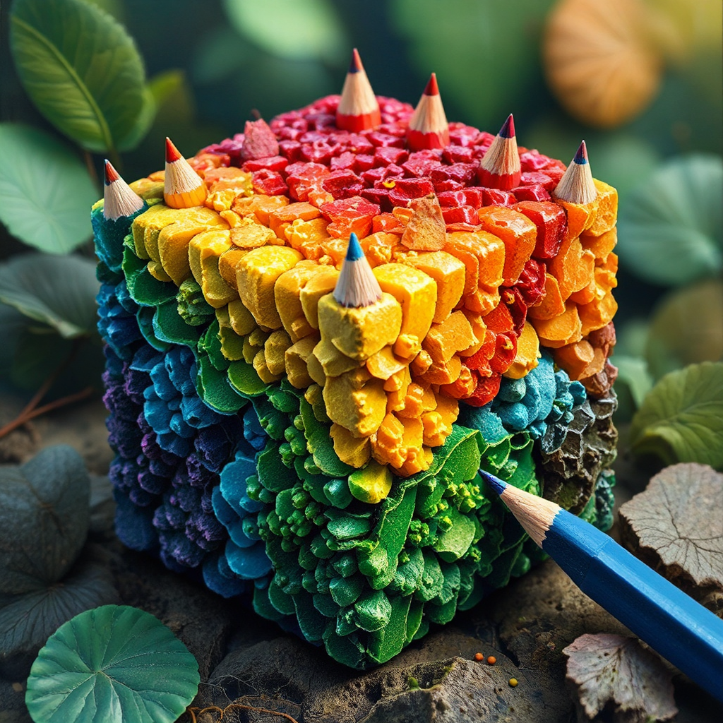 Colored pencil drawing of