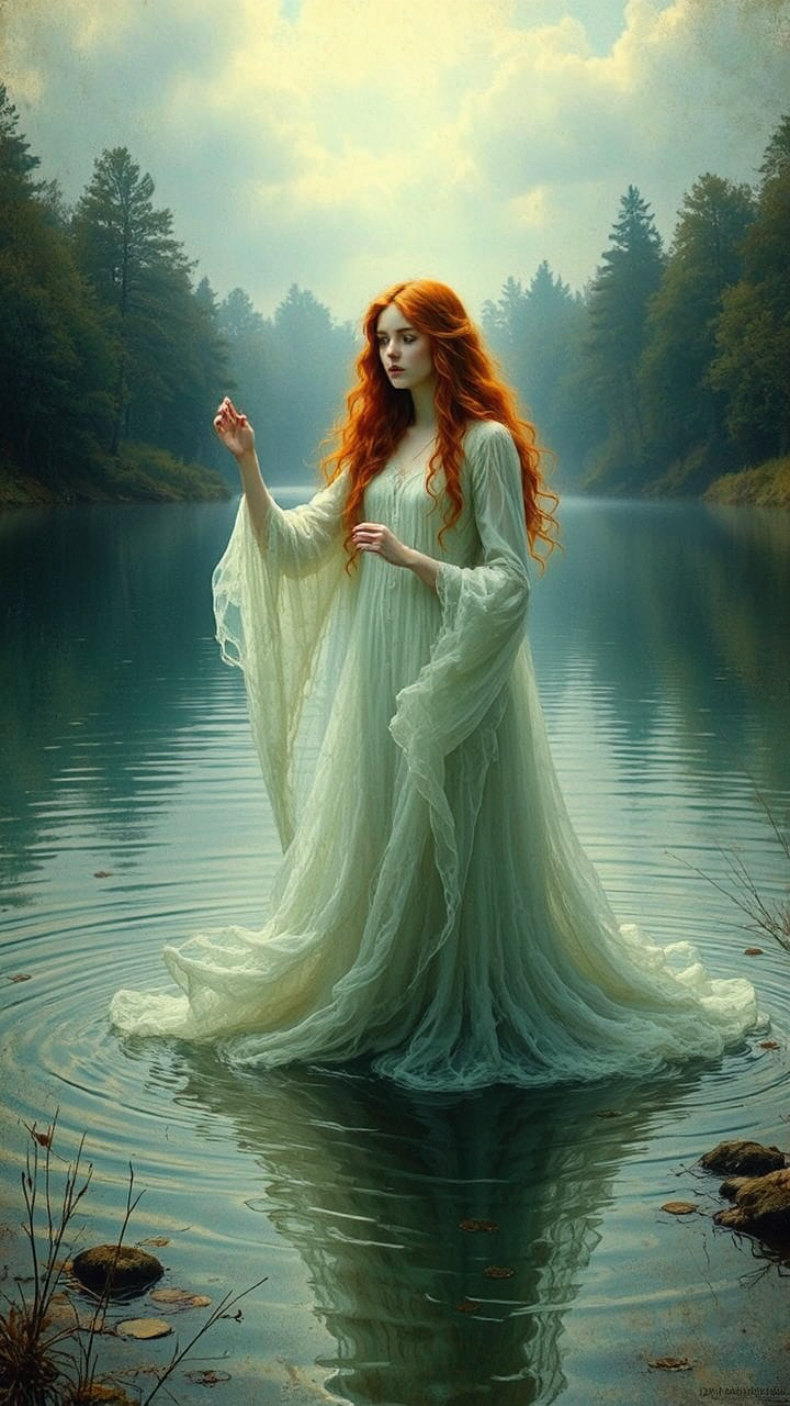 Ethereal figure rises from