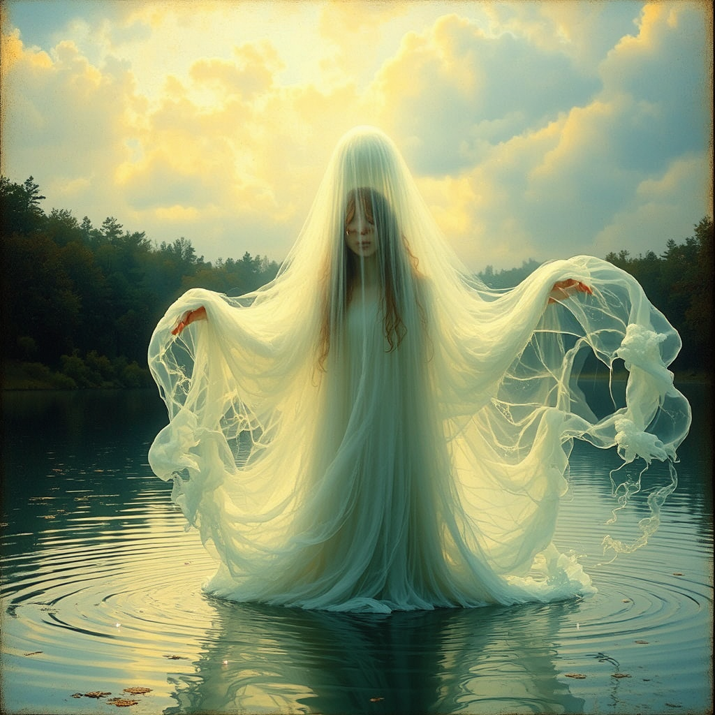 Ethereal ghost rises from