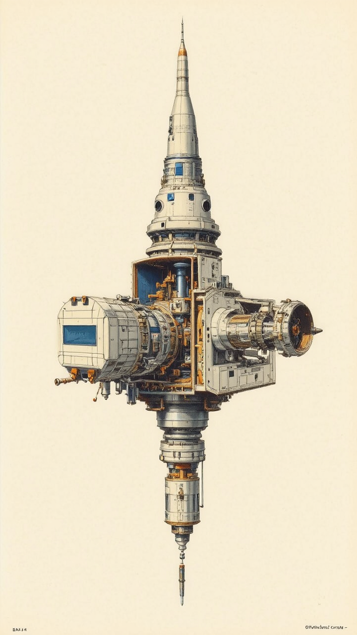 Skylab space station with