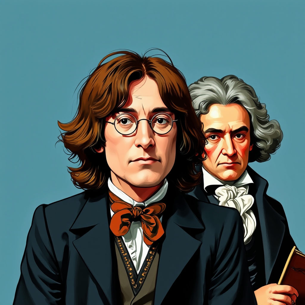 A portrait of Beethoven