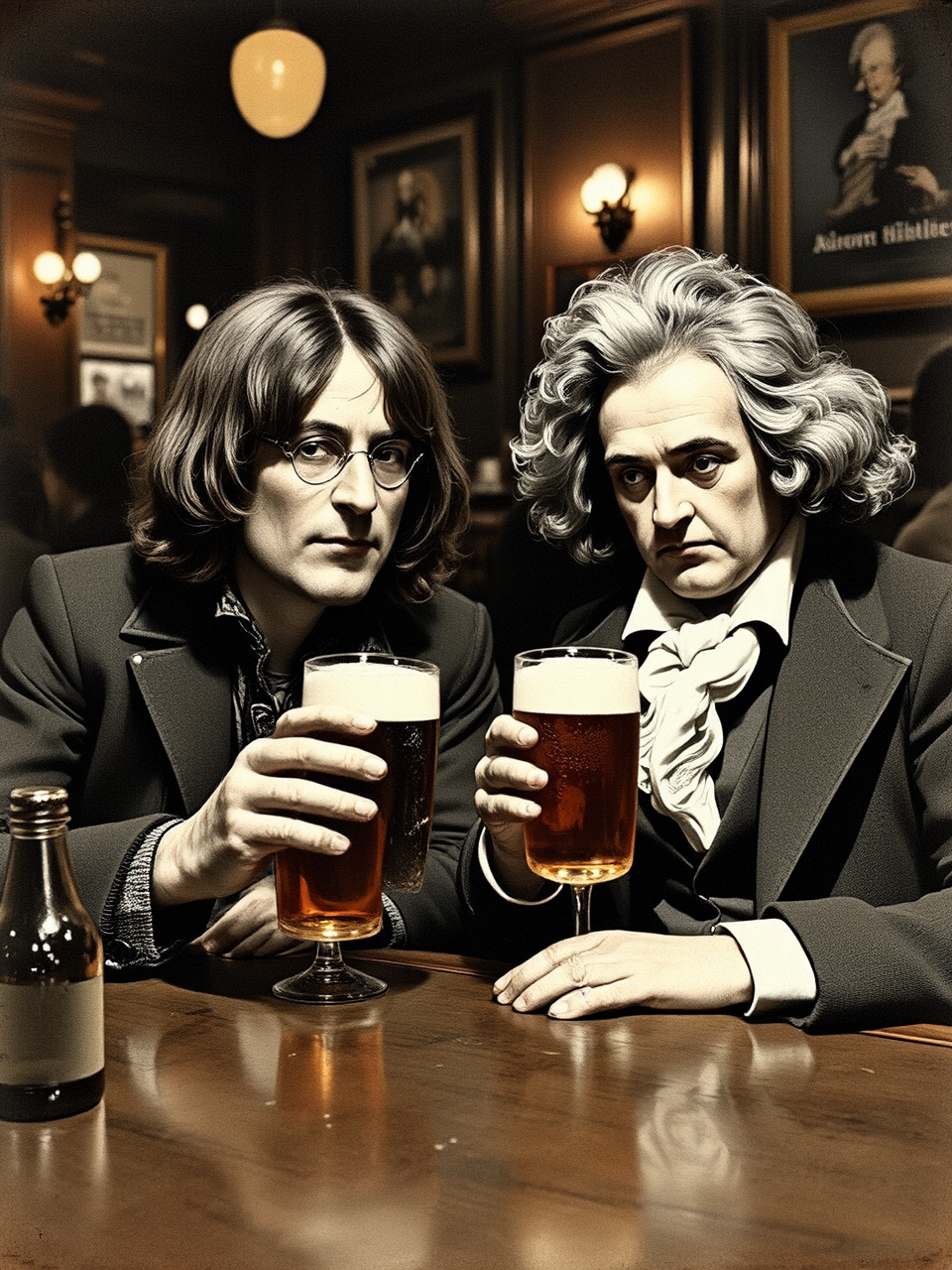 John Lennon with Beethoven