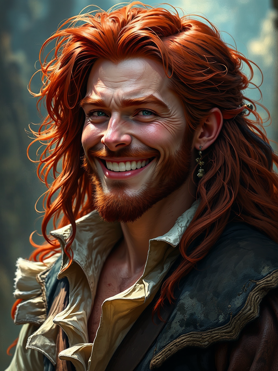 Young pirate with joyful