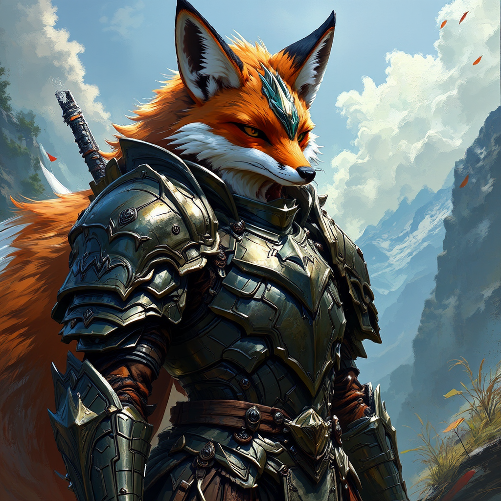 Armored fox in heavy
