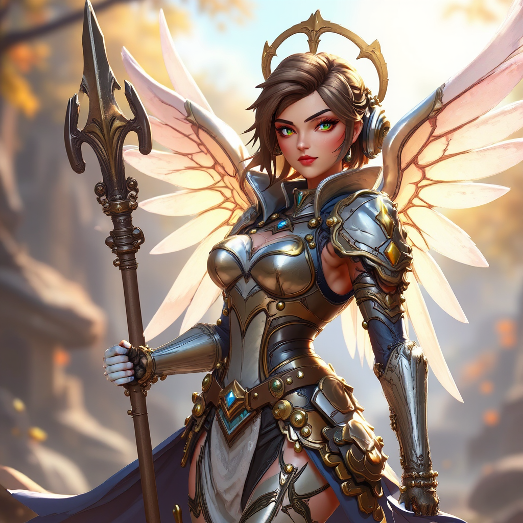 Mercy in Steampunk Armor