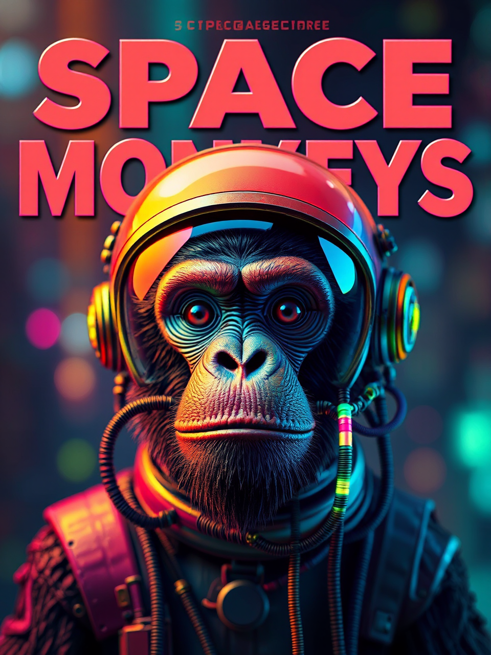 Steampunk ape in space