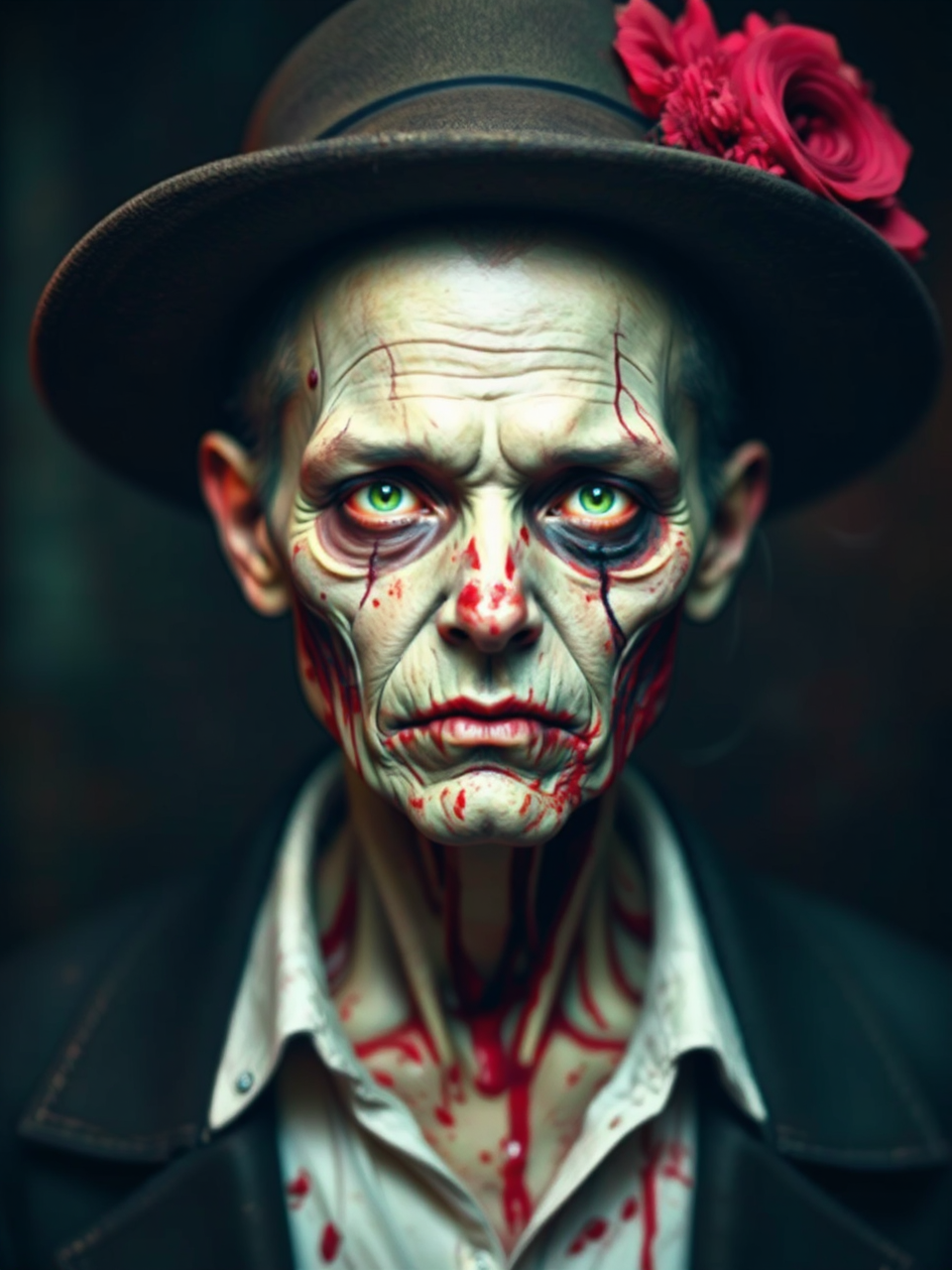 Photographed portrait of a