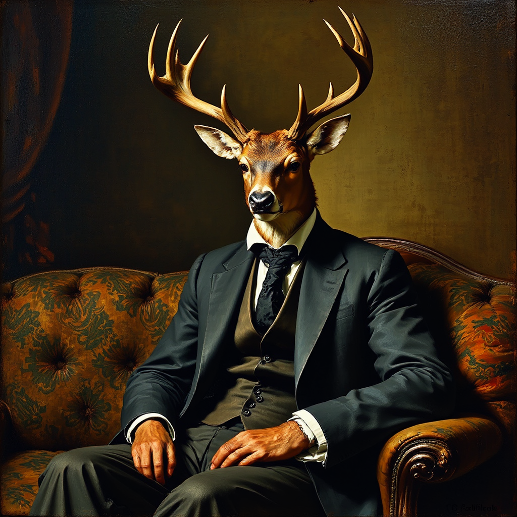 Portrait of a deer