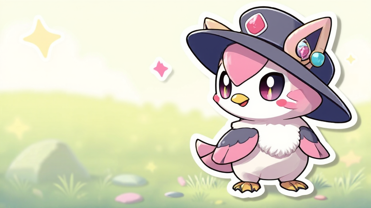 Cute Pokémon mascot with