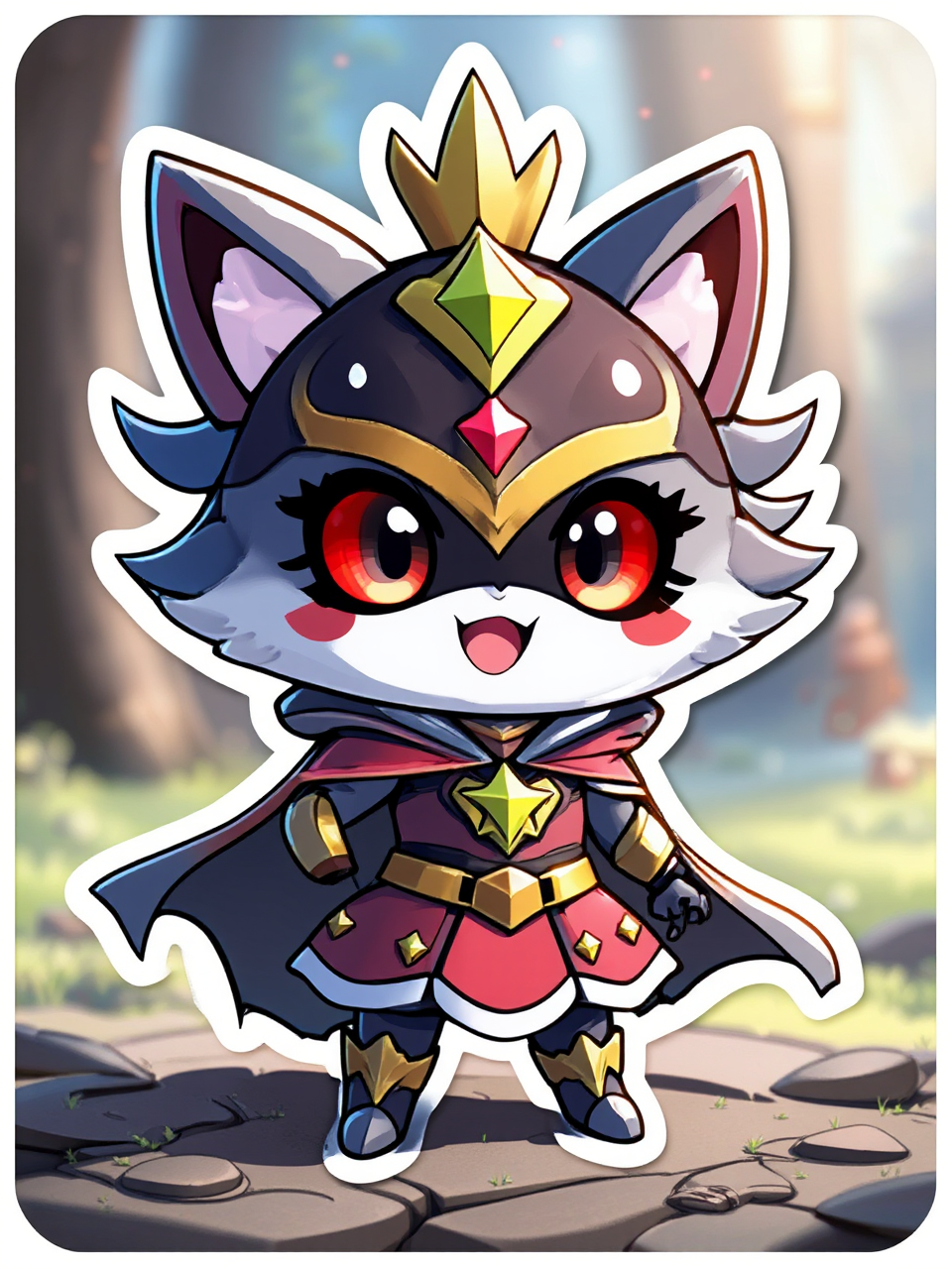 Zorua in superhero sticker