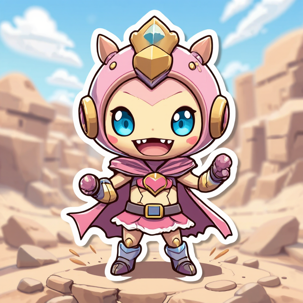 Cute superhero sticker art