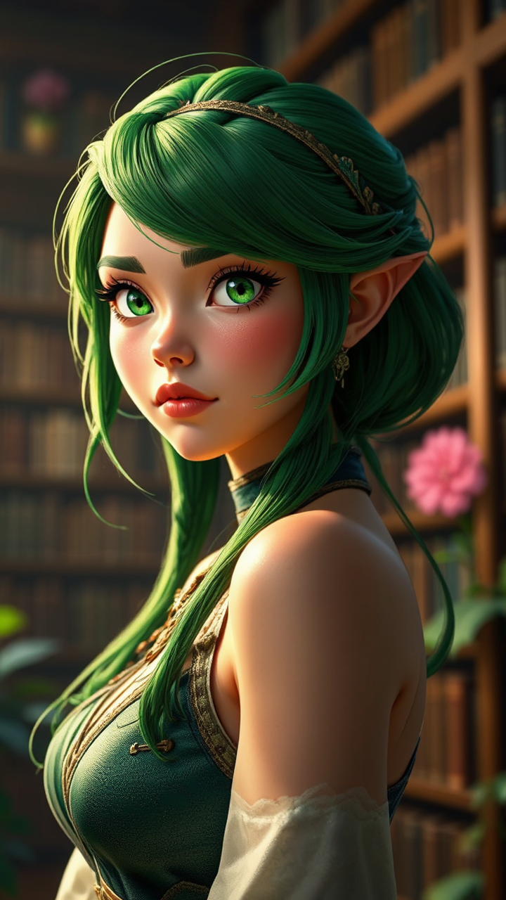 Attractive female forest guardian