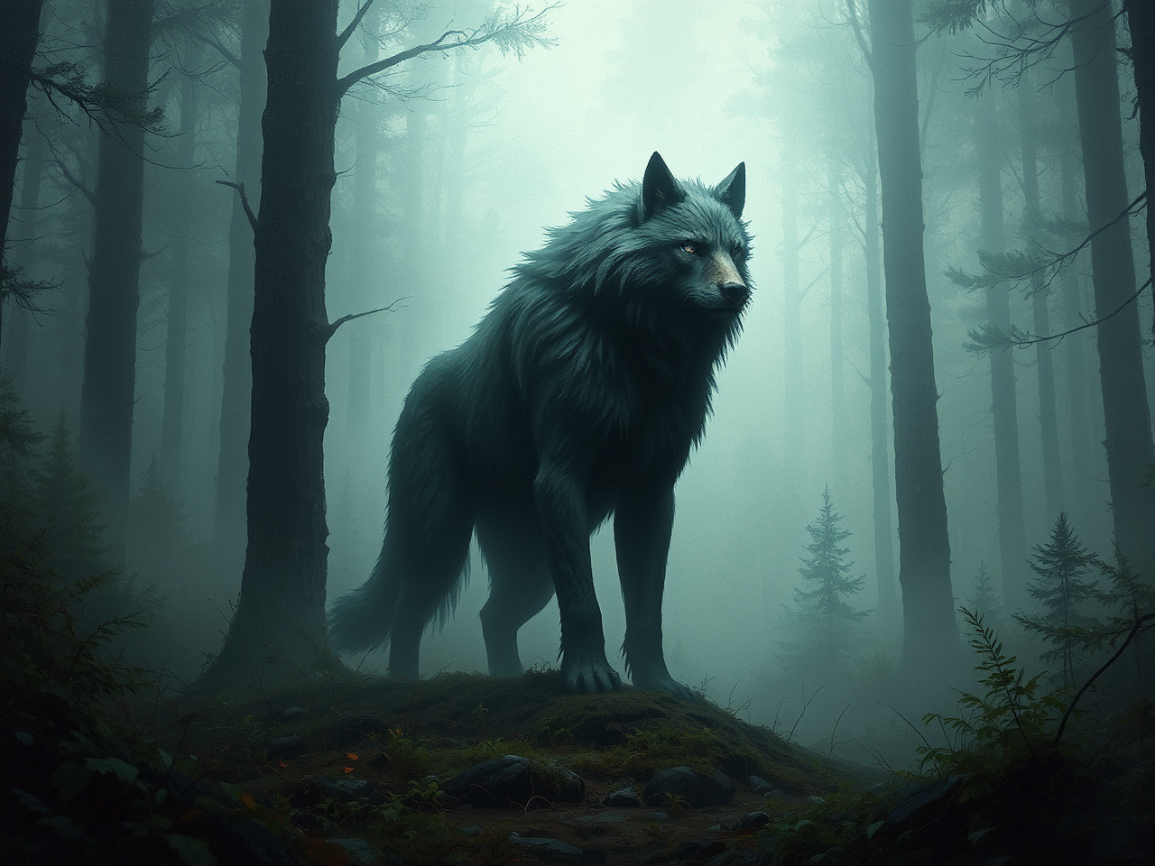 Werewolf standing in a