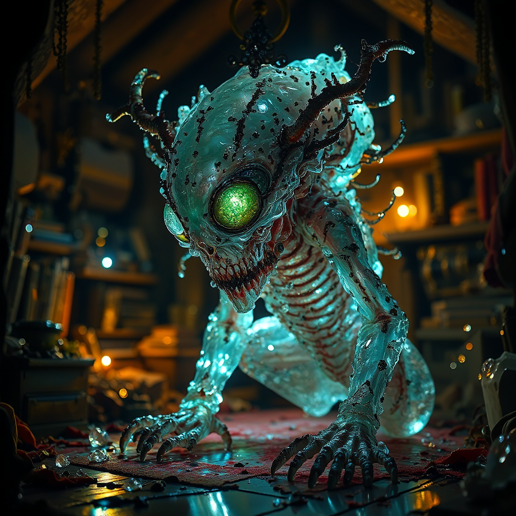 Mutant creature with crystalline