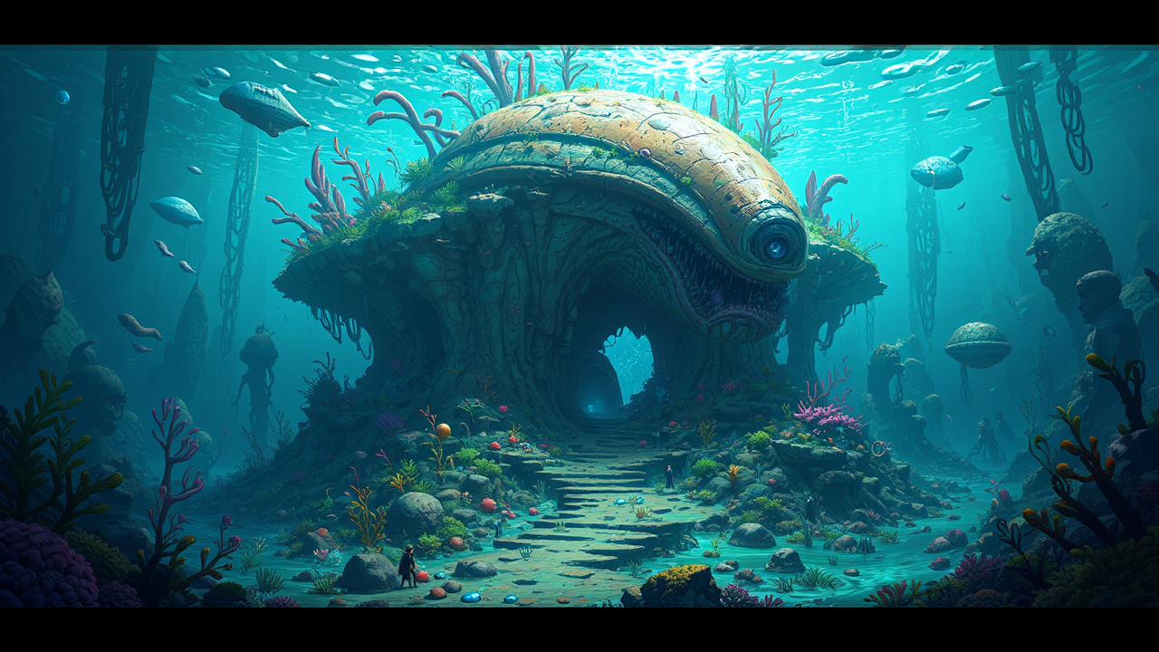 An alien underwater world