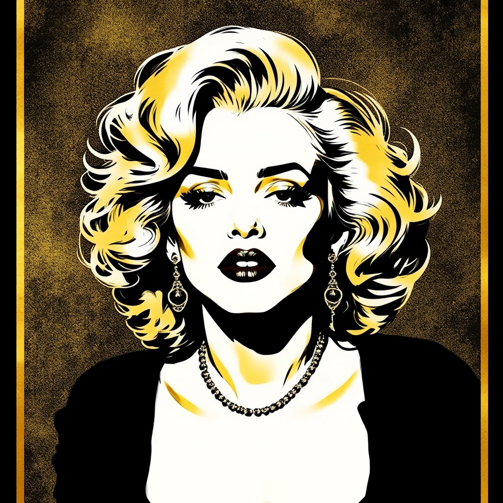 Black and gold Madonna