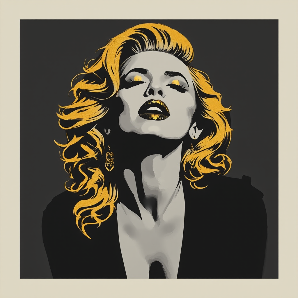 Black and gold Madonna