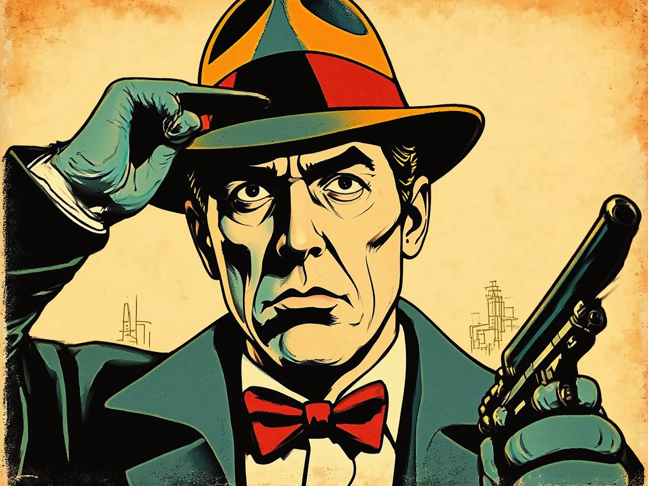 Vintage comic book detective