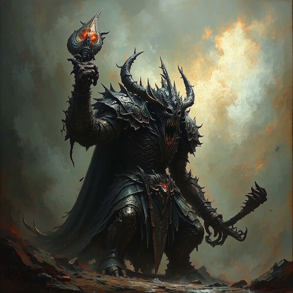 Dark Souls-inspired fantasy painting