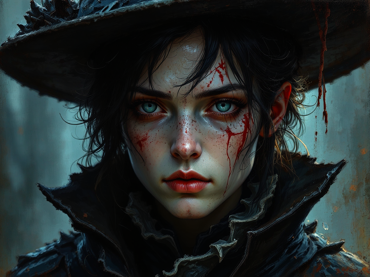 Bloodborne character in dark