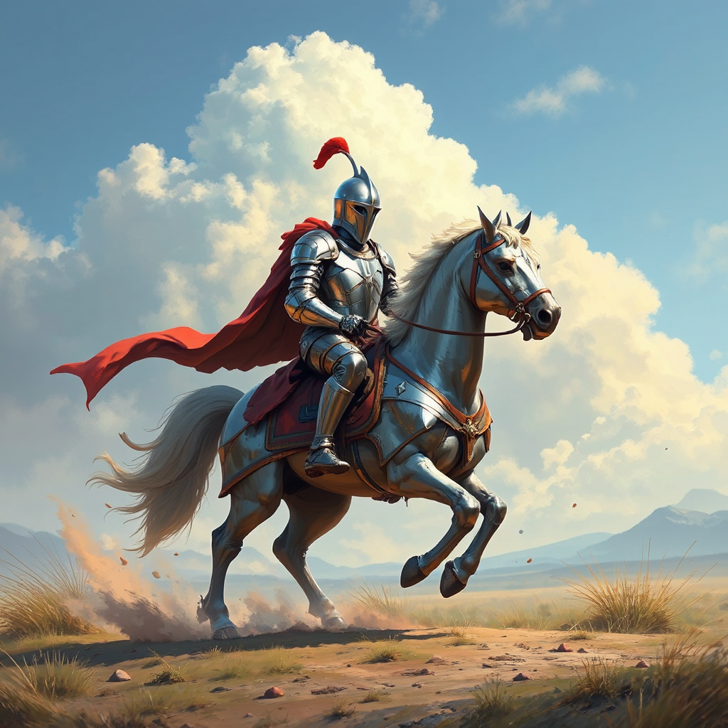 Knight on hobby horse