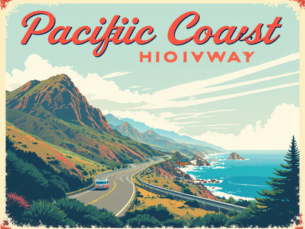 Vintage Pacific Coast Highway