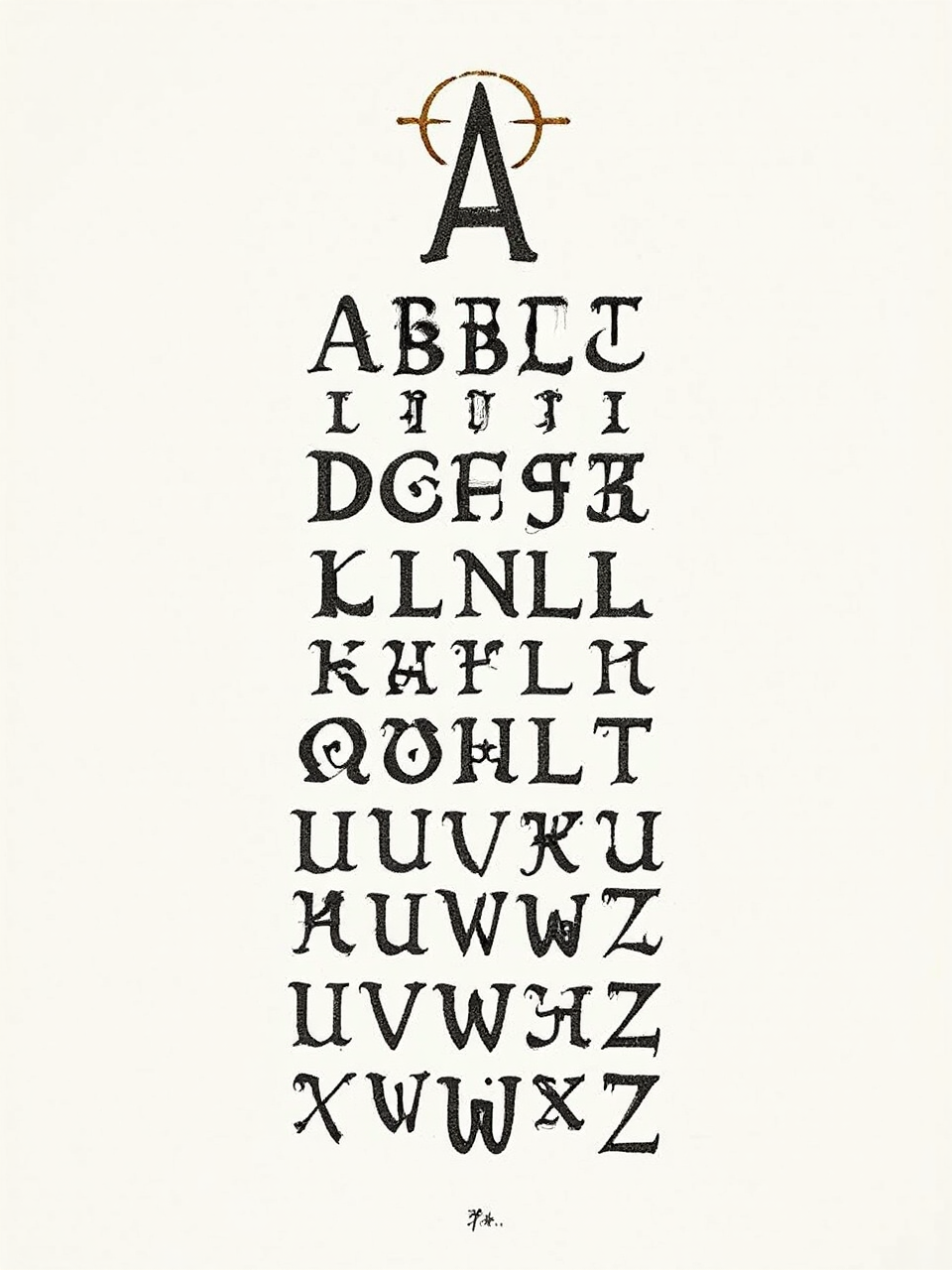 Phoenician-inspired constructed written alphabet.