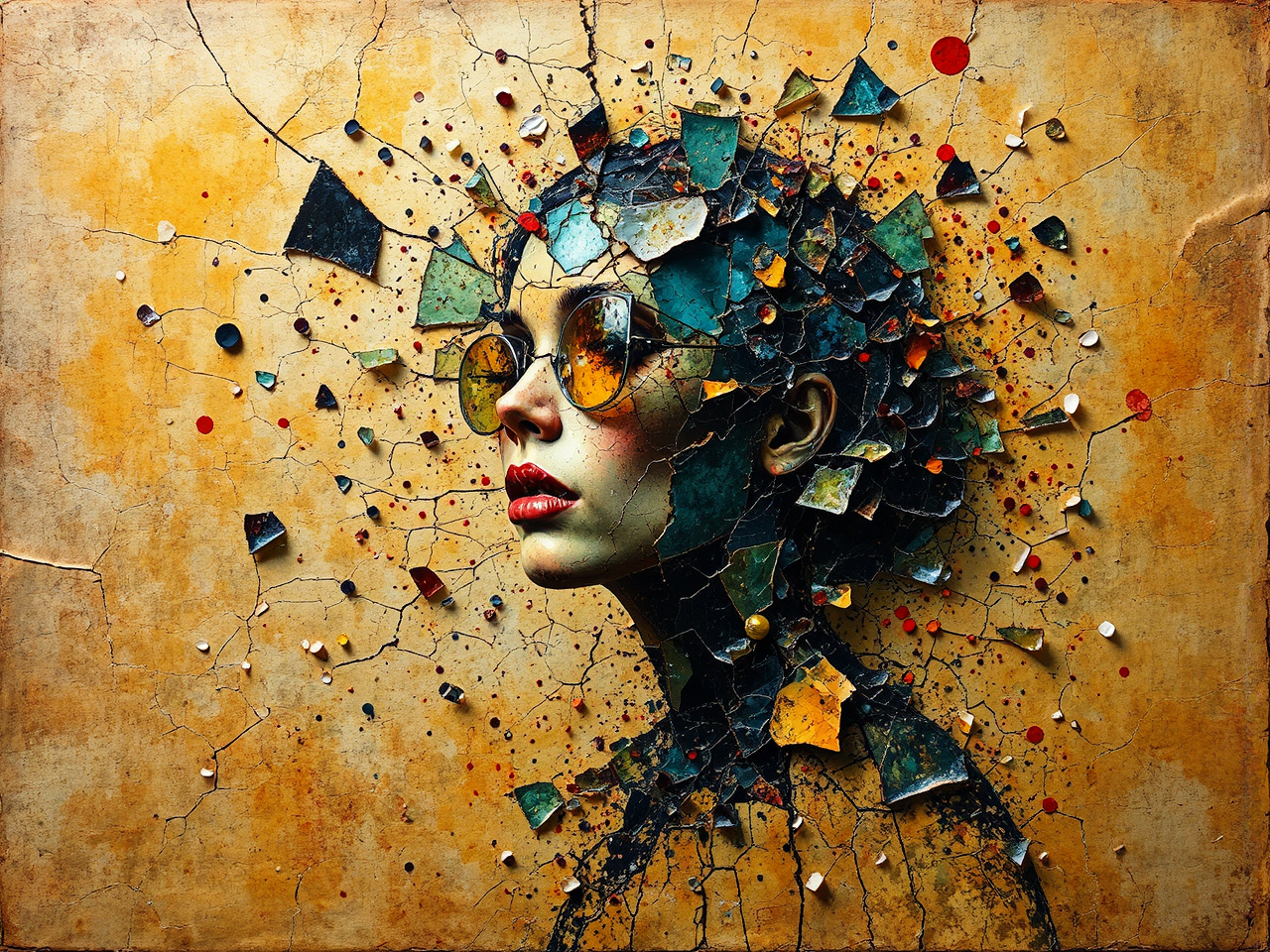 Mixed media artwork with