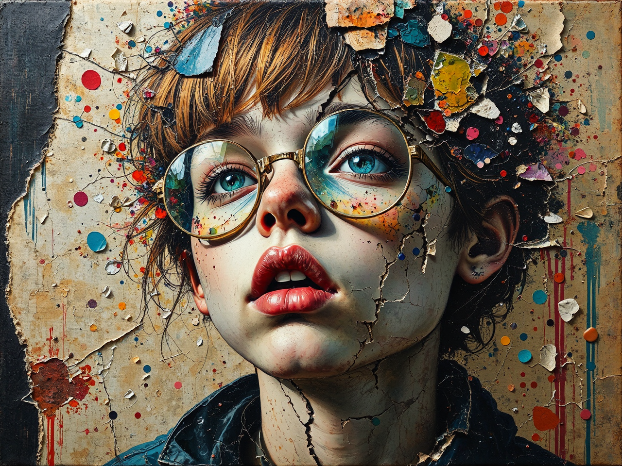 Mixed media artwork with