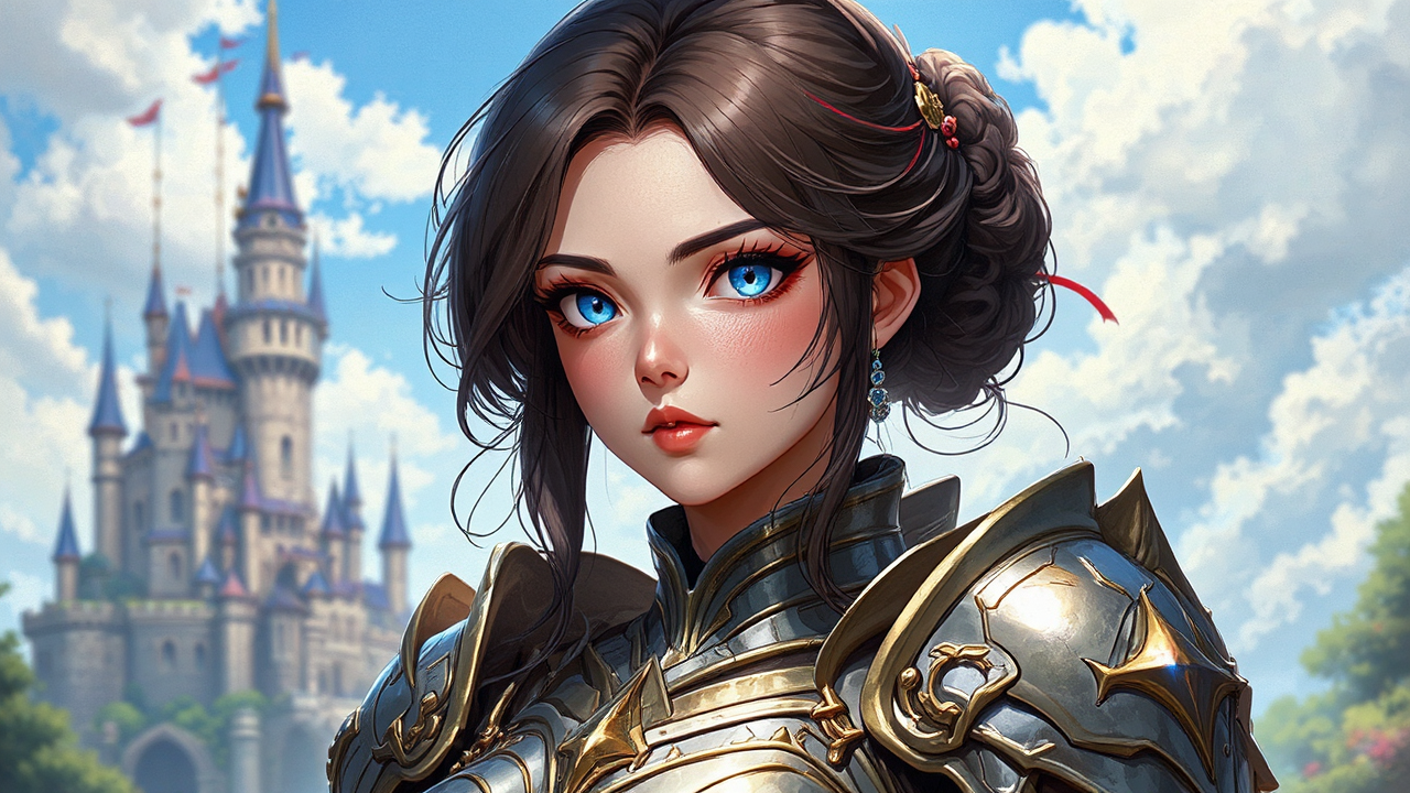 Armor-clad lady in a