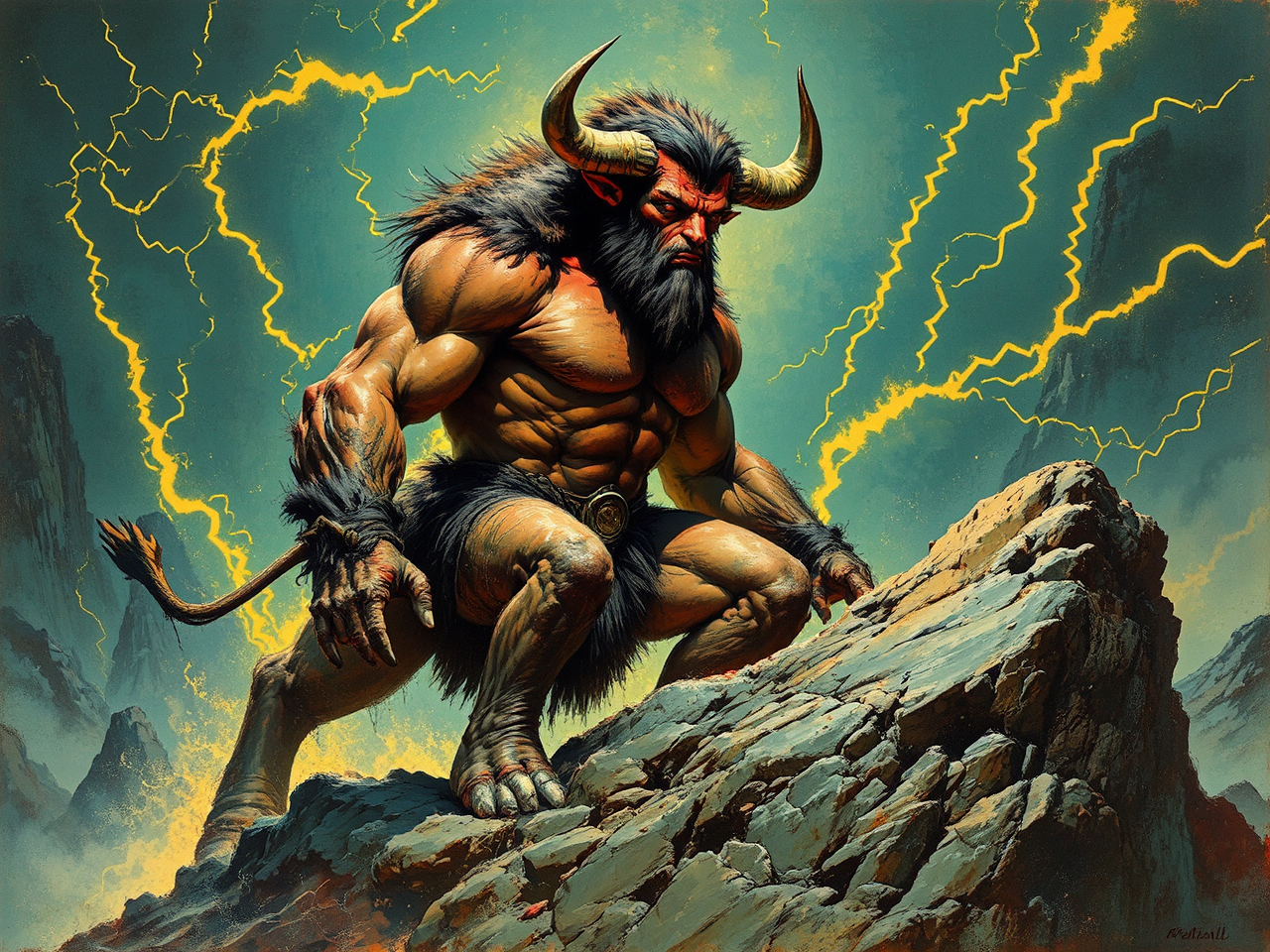 Half-man half-bull in a