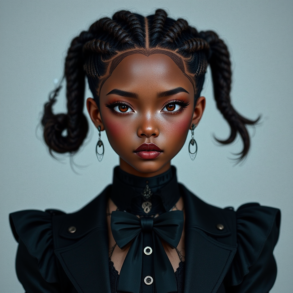 Gothic fashion character with