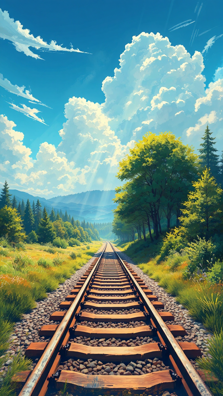 Railway track in a