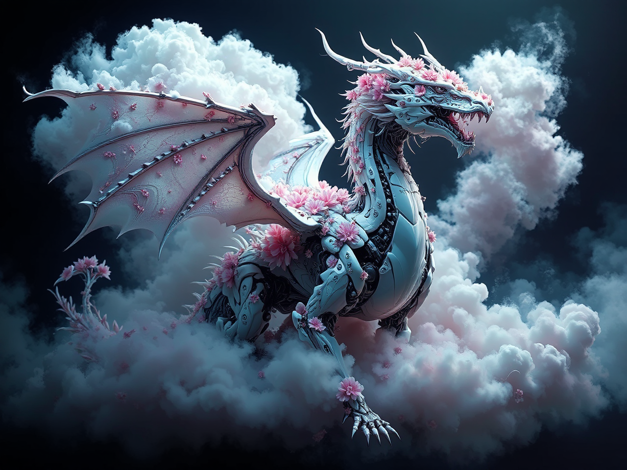 Hybrid robot dragon in