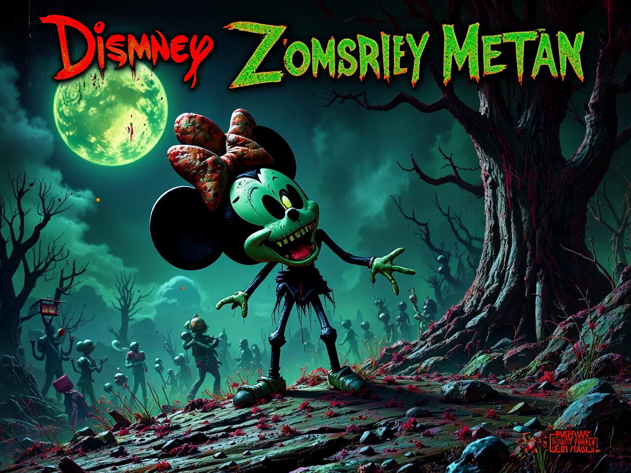 A cartoon zombie metal