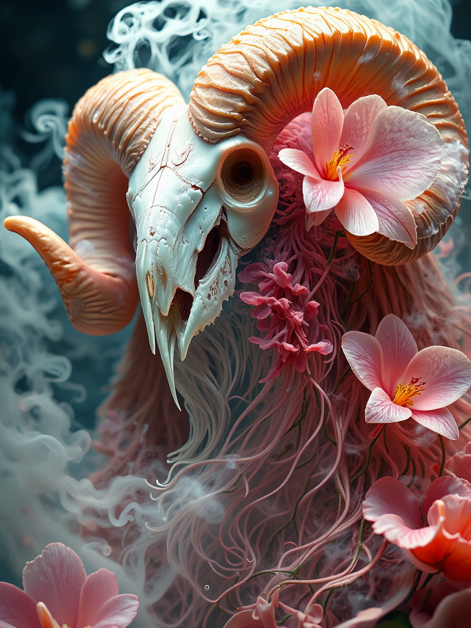 Goddess face in surreal