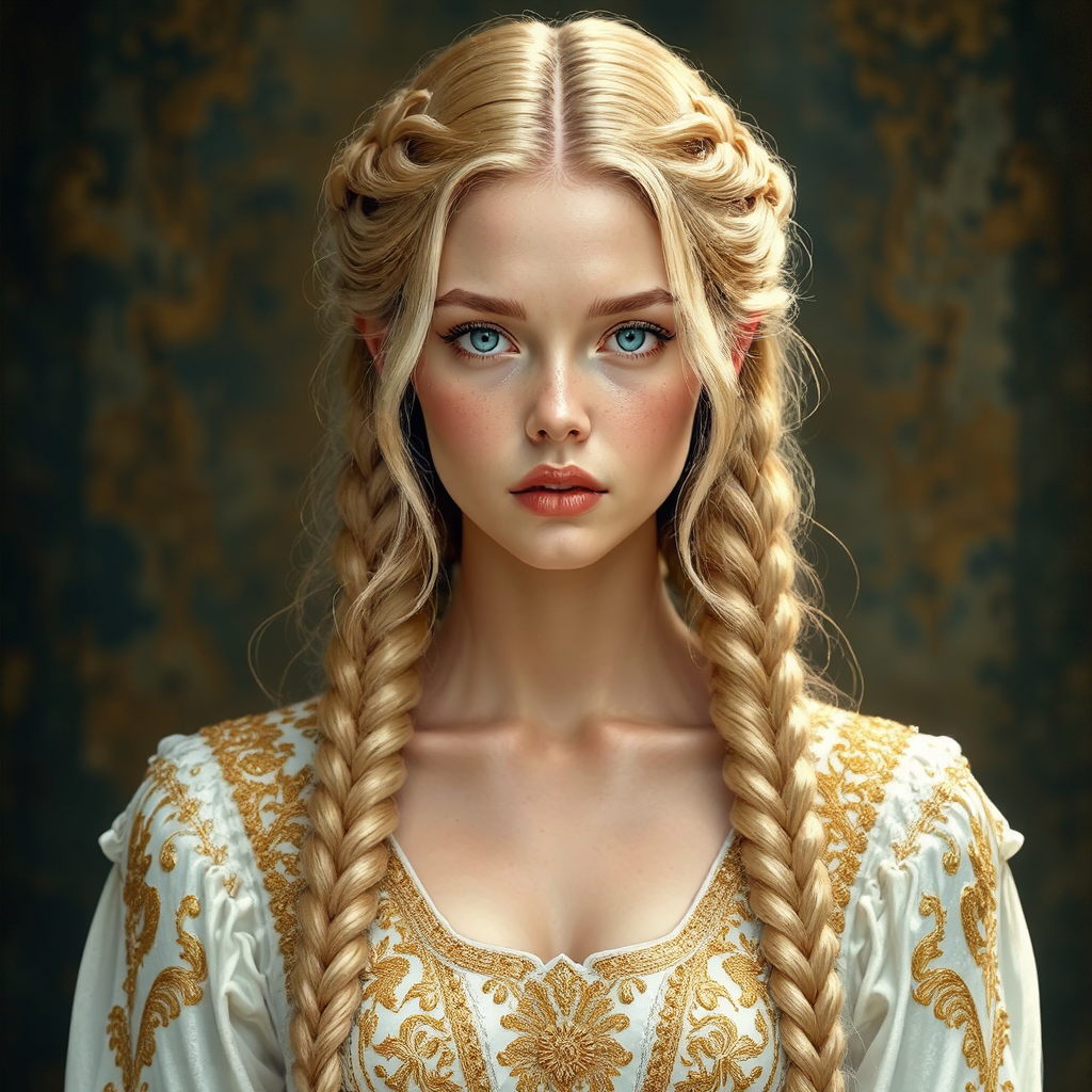 Young girl in ornate