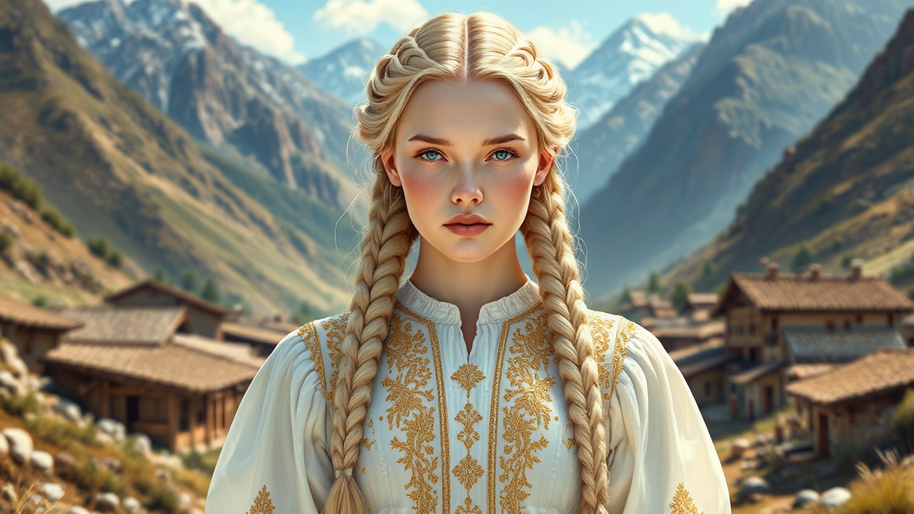 Long-haired blonde in a