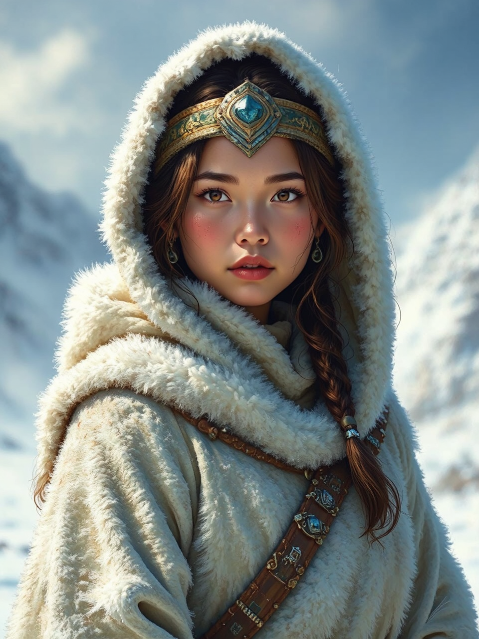 Asian woman in Inuit