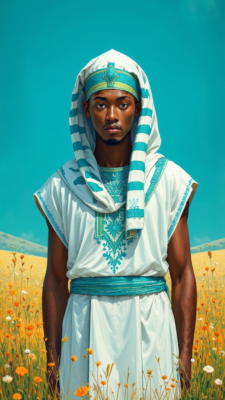 Young man in ancient