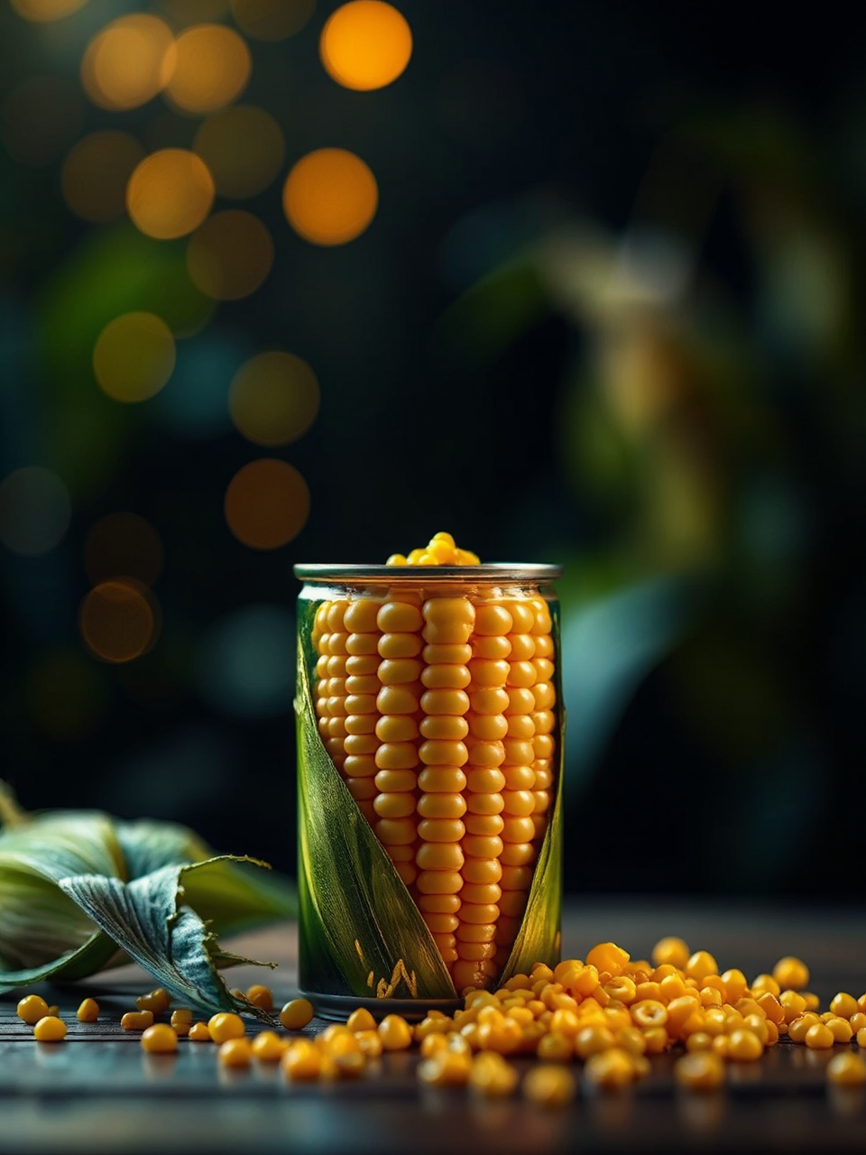 Corn in a studio